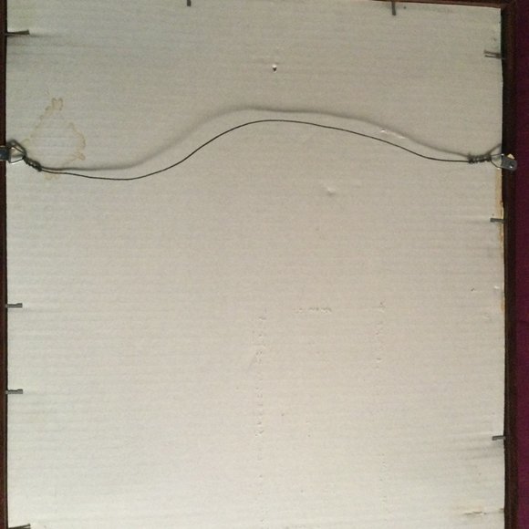 Vintage Needlework art Embroidery Needlepoint flowers in wood frame signed - Picture 9 of 10